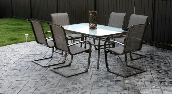 Backyard Concrete Stamping in Davis